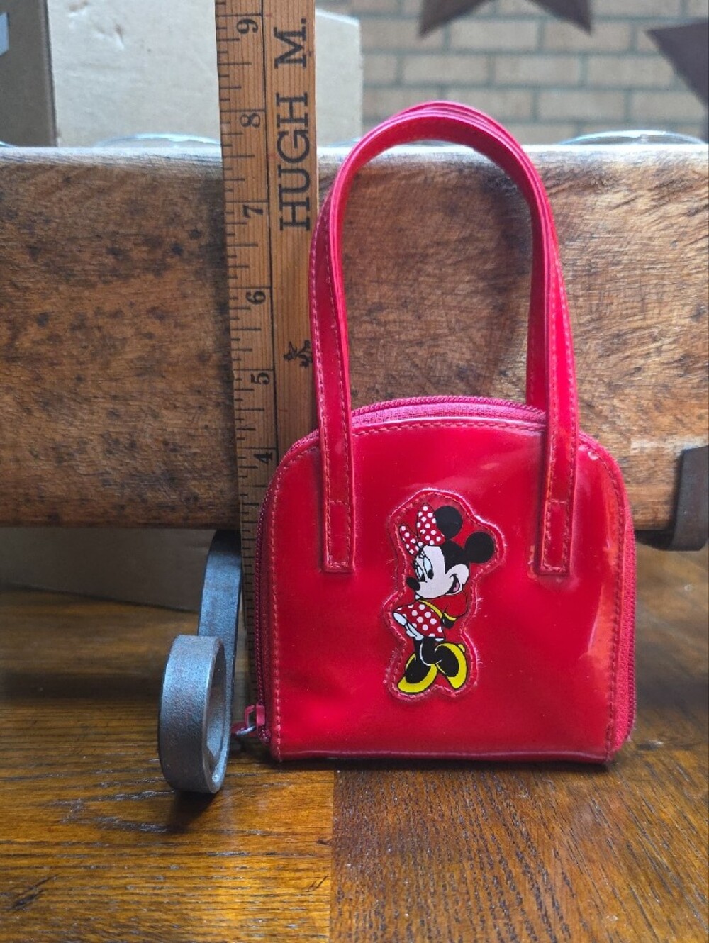 Vintage Disneyland Minnie Mouse Red Patent Mini Handbag Y2K - Picture 9 of 10